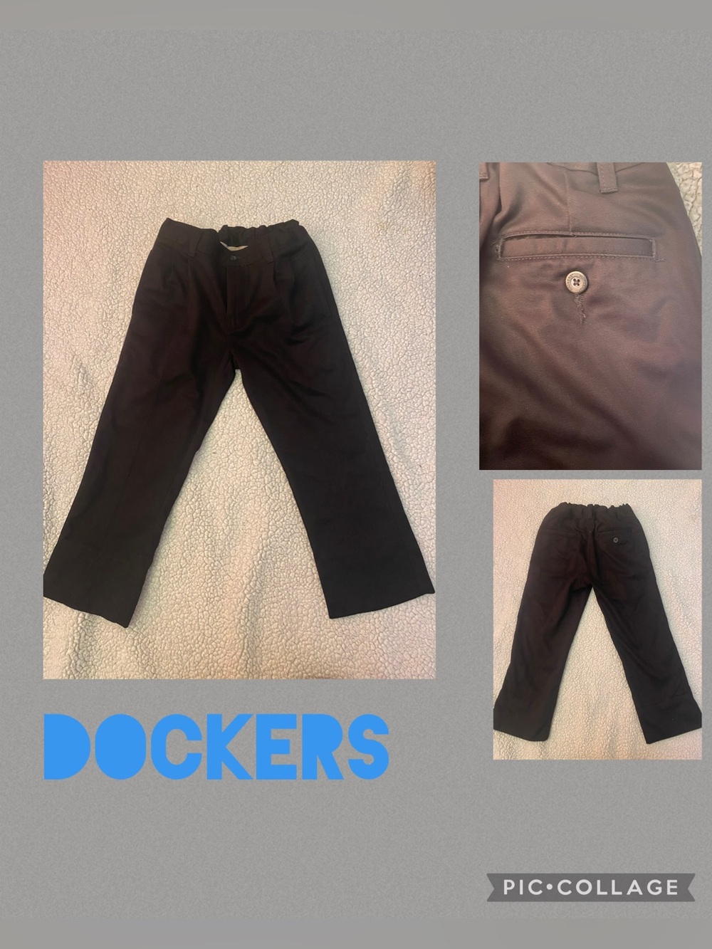 Boys pleated front Docker pants in size 8 Regular black